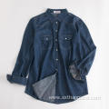 Breathable Men's Long Sleeve Fashion Button Denim Shirt